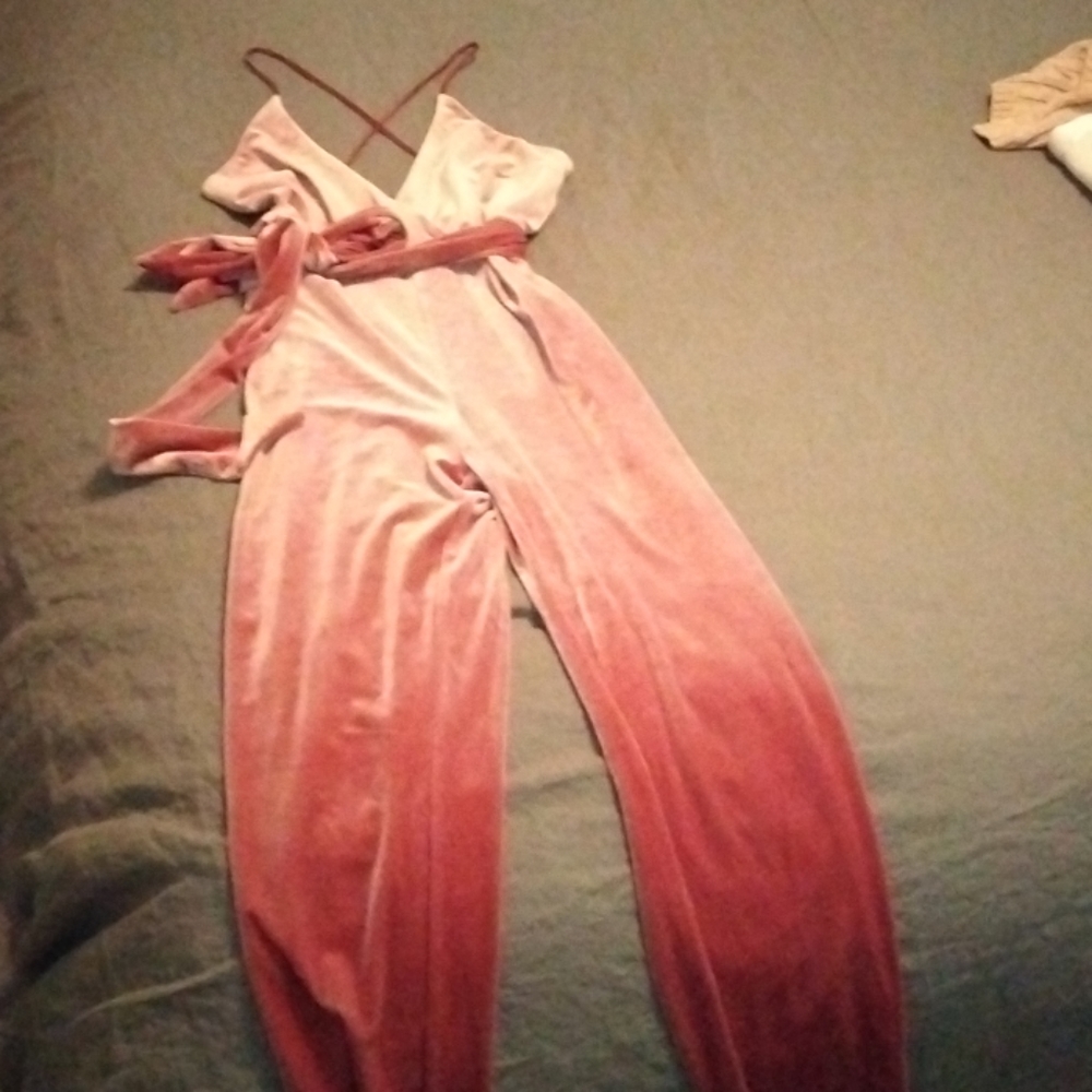 One piece velvet jumper